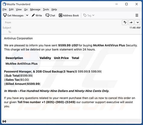 mcafee scam invoice email|how to stop mcafee spam emails.